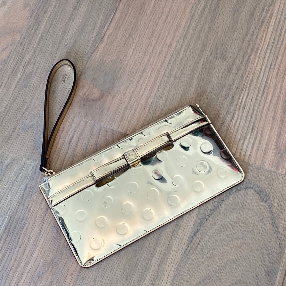 Kate Spade Gold Patent Wristlet